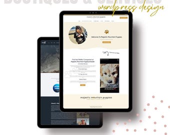 Benutzerdefiniertes WordPress Website Design | Feminine, moderne oder minimale Themen | Responsiv, Seo-freundlich
