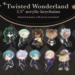 Twisted Wonderland 2.5&quot; Acrylic Keychains