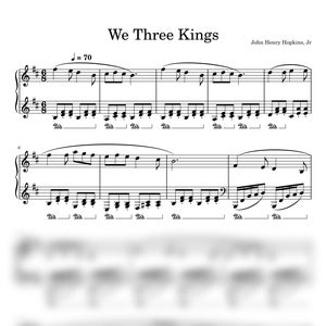 Wir drei Könige - Musiknoten Weihnachten
