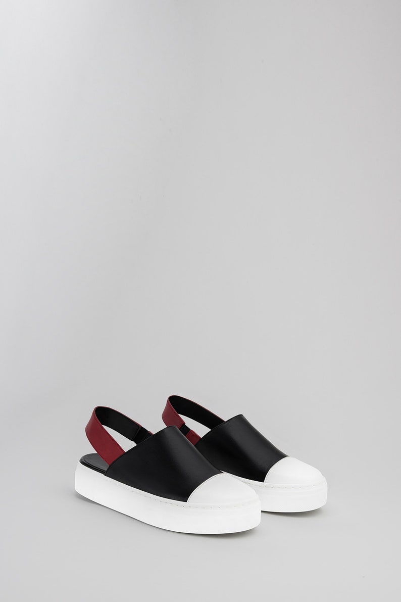 Leather Slingback Sneakers image 2