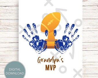 Touchdown Football Handprint Craft Football Handprint - Etsy