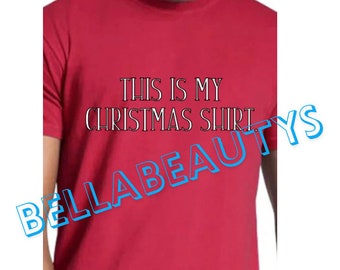 Mi camisa navideña, camiseta de vinilo, camiseta de vinilo personalizada, idea de Navidad, camiseta navideña, camisa personalizada, camiseta personalizada, camisas de vinilo, camisetas