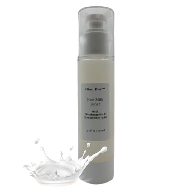 Rice Milk Toner with Niacinamide & Hyaluronic Acid for Face, Moisturizing Toner Alcohol-Free, Non-Greasy, Paraben-Free