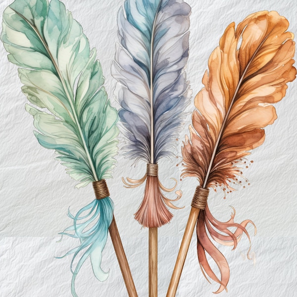 Vantage Feather Dusters on White Background PNG Clipart,Vintage Household Cleaning Supplies,Feather Dusters Clipart, Nostalgic Home Cleaning