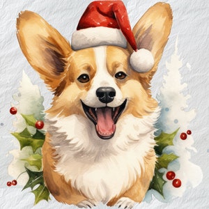 Lustige Welsh Corgis Clipart, Jingle Bells Clipart, festliche Hund Charakter, Corgis Clip Art, Jingle Bells Illustration, Digital Holiday Cheer