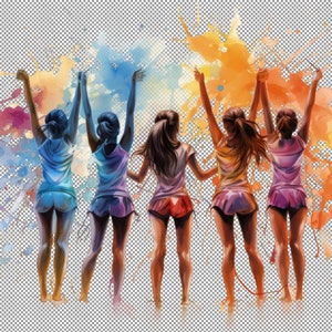Rhythmic Grace Clipart, WDance Clip Art, Illustration de rythme gracieux, Graphique de performance de danse, Conceptions pour un baseball, Autocollant numérique