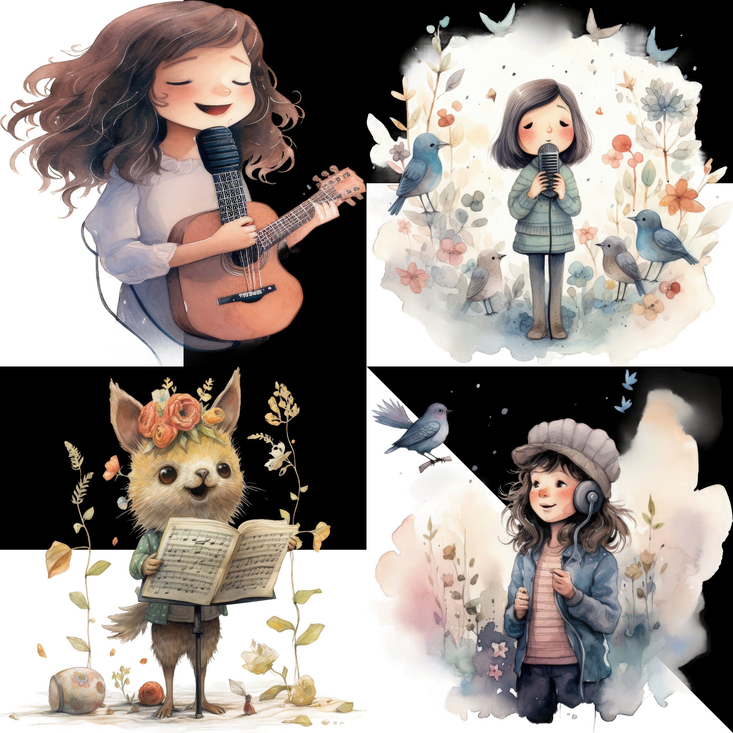 Enchanting Singer Voice Clipartmusic Art, Enchanting Vocalist 