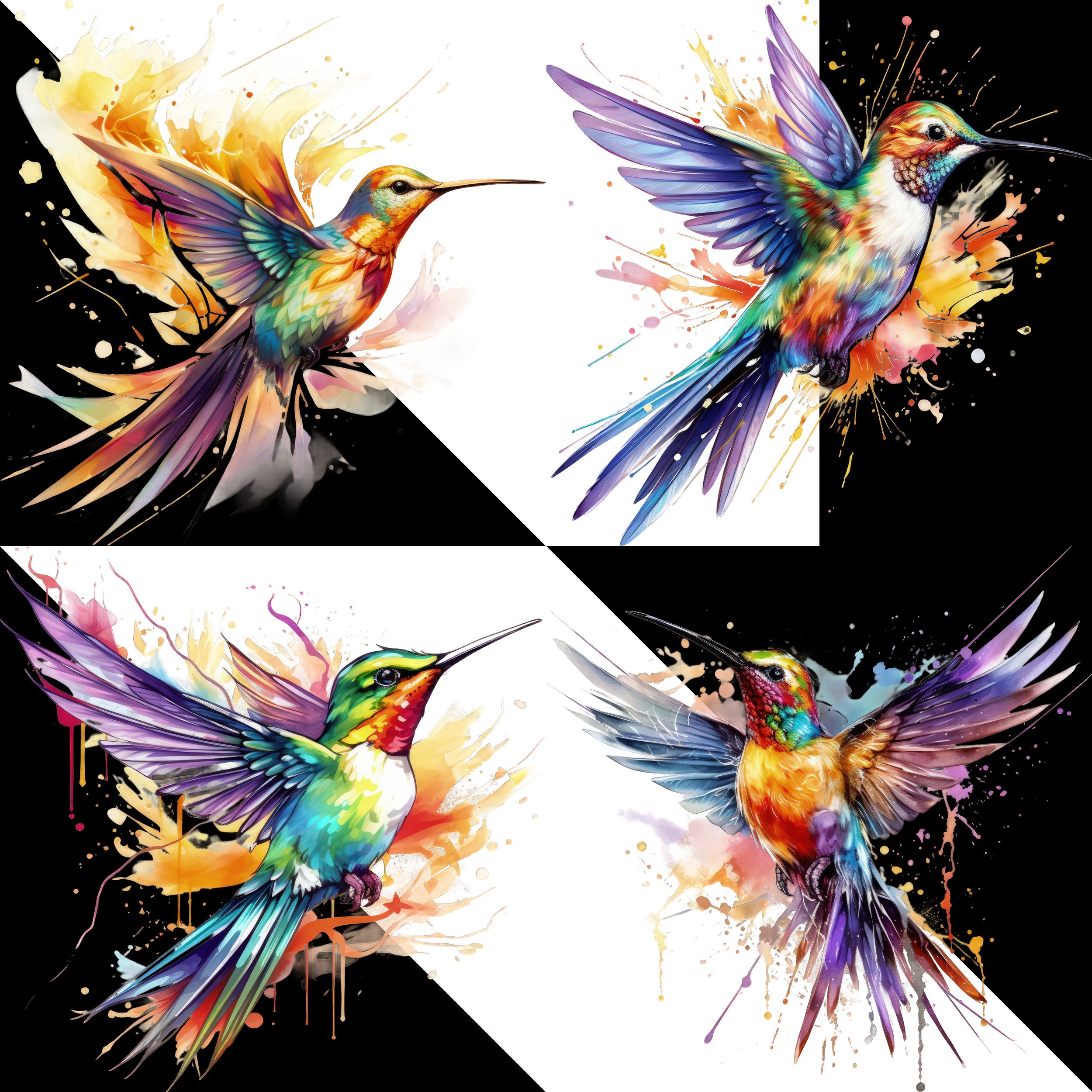 Hummingbird Lightning Clipart,enchanting Flight: Hummingbird Lightning ...