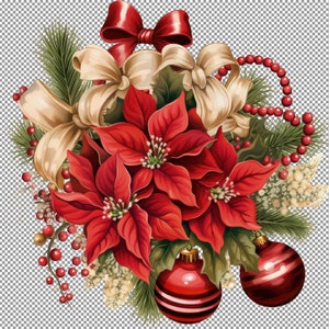Clipart di decorazione natalizia classica, clipart di Natale, clipart di decorazione, stampa per uso personale, poster per la stanza delle bambine