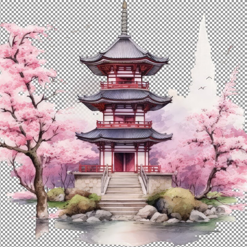 Pagoda Stencil - Etsy