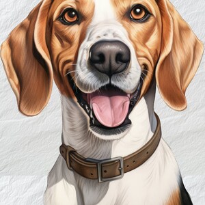 Allegro americano Foxhound Gingerbread profumo Clipart, pacchetto Clipart Foxhound, Merry Dog Art, poster per finestra, arte della parete per soggiorno