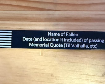 Custom Military Memorial Bracelet: Engraved American Flag, KIA Remembrance Gift