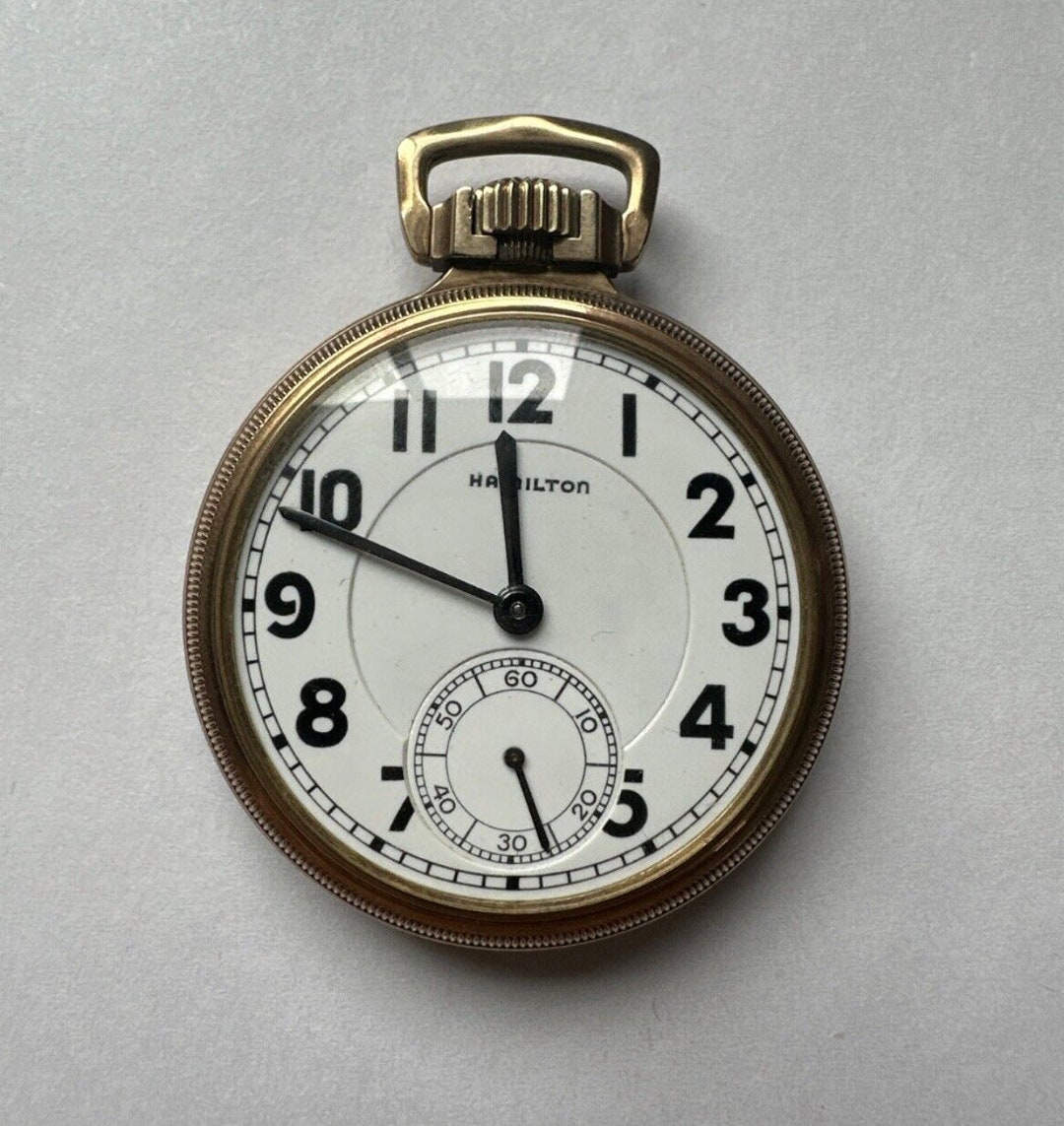 Vintage Hamilton Pocket Watch 10k Gold 1916 Year Etsy