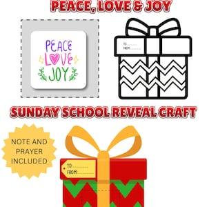 Jesus is the Best Gift Craft, Christmas Bible Craft, Birth of Jesus Craft, Christmas Sunday School Craft, Peace, Love, Joy, Sunday School