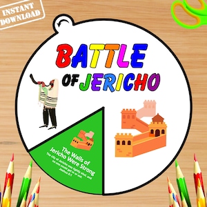 Joshua and the Battle of Jericho Bible Craft, Sunday School Craft, Homeschool, Battle of Jericho, Wall of Jericho Bible Lesson Activity