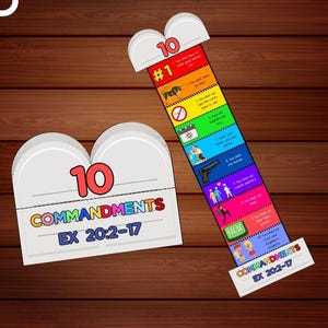 Ten Commandments Folding Surprise, Kids Bible Craft, Bible Lesson, Memory Game, Sunday School, Church Activity Kids, Bible Craft, Mini Book