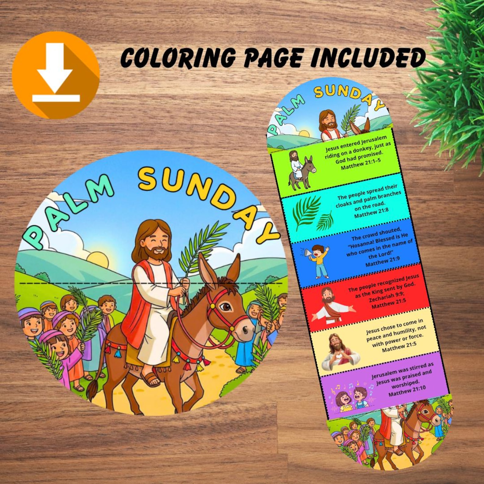 Palm Sunday Folding Surprise Craft, Holy Week Story for Kids, Bible ...