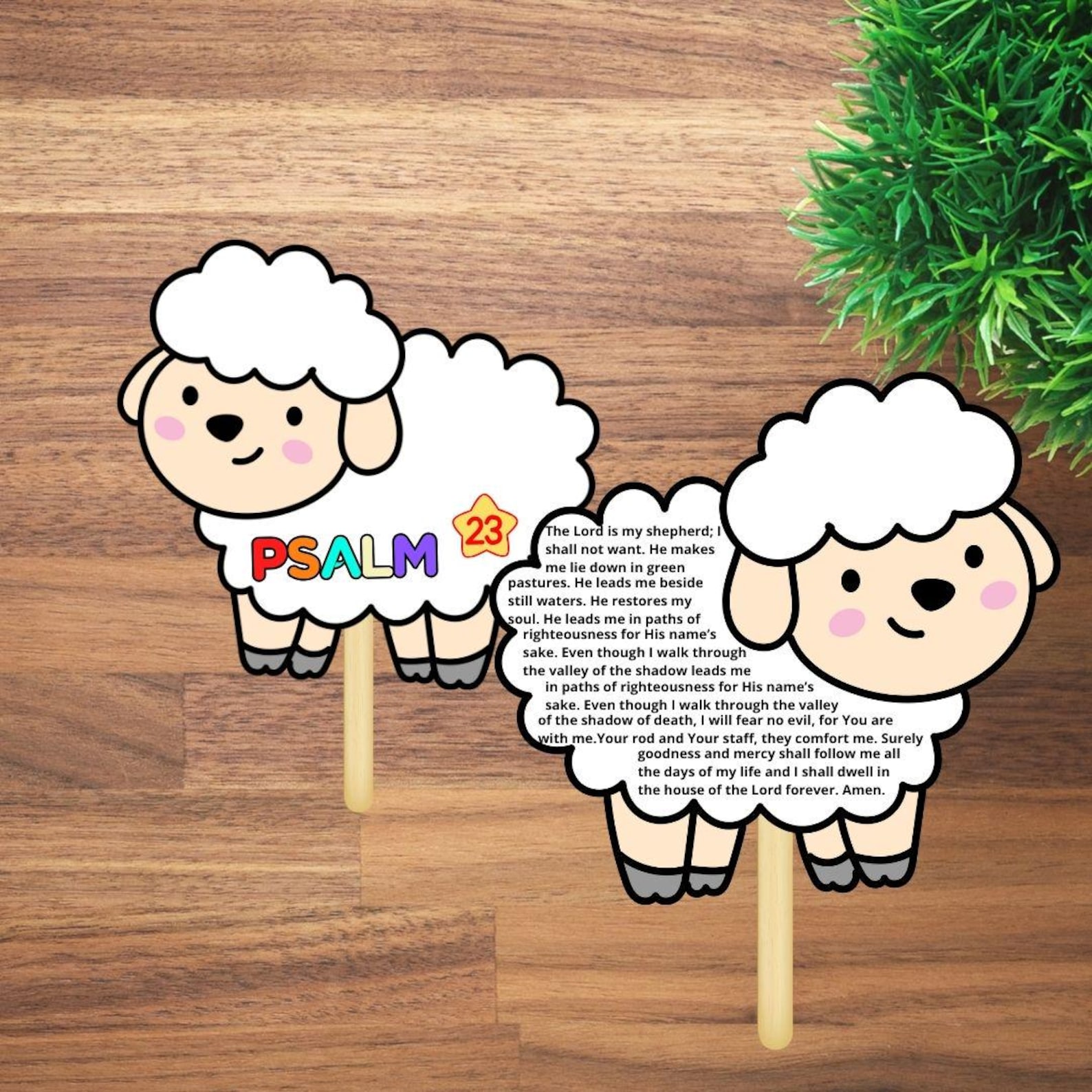 Psalm 23 Fan Bible Craft, Bible Lesson, Psalm Craft, Sunday School ...