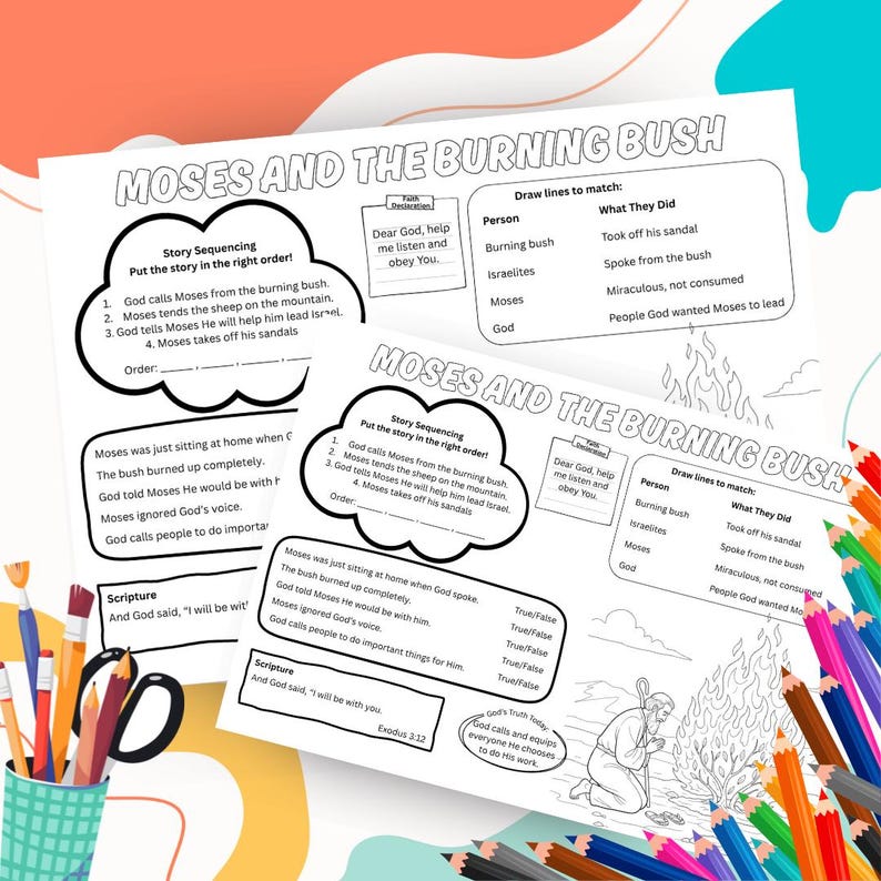 God Calls Abraham Activity Sheet, Bible Craft, Bible Lesson, Sunday ...
