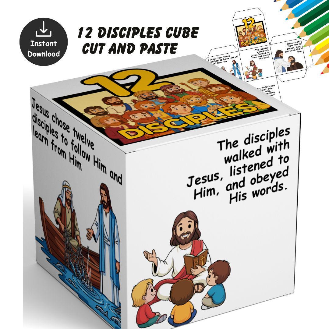 The 12 Disciples Craft Mini Book, 12 Disciples of Jesus Facts Bible ...