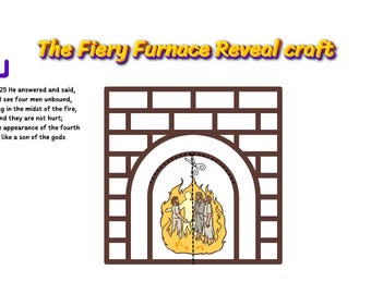 Fiery Furnace Craft, Shadrach Meshach Abednego, Sunday School Craft