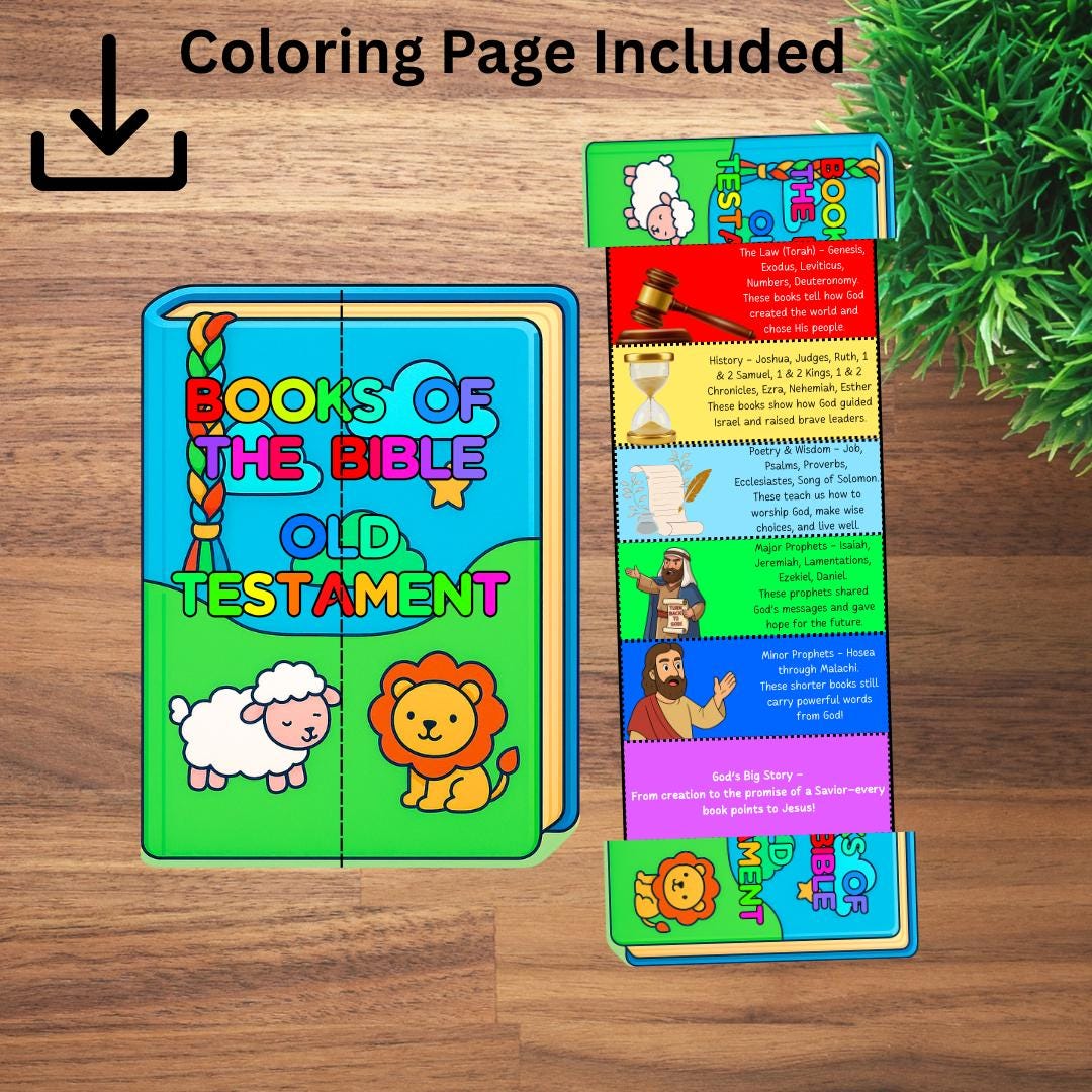 Old Testament Books of the Bible Printable Foldable Surprise, Kids ...
