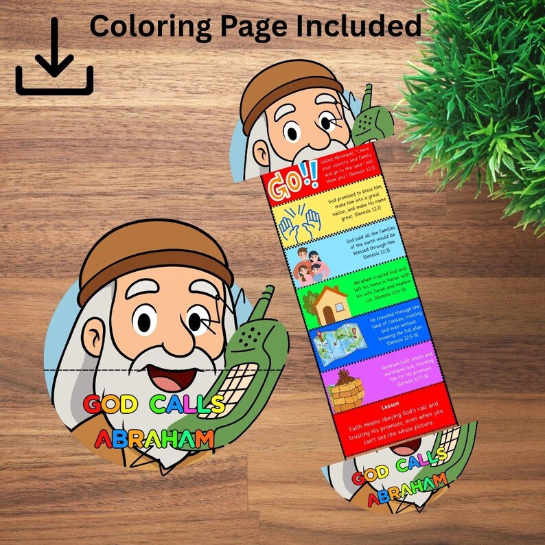 God Calls Abraham Folding Surprise Bible Craft, Bible Lesson, Sunday ...