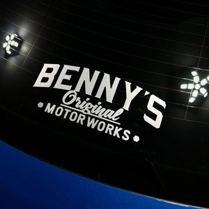 BENNYS MOTORWORKS Decal / Car Decal / Laptop Decal / Dorm Room / Vinyl Decal / Bennys Decal /  GTAV /