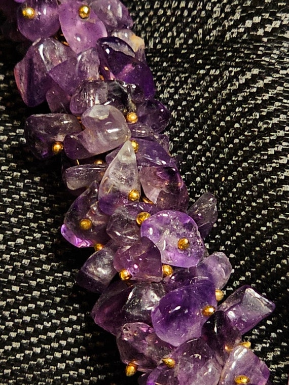 Chunky amethyst rope necklace, 15 inches - image 3