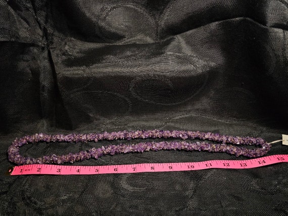 Chunky amethyst rope necklace, 15 inches - image 4