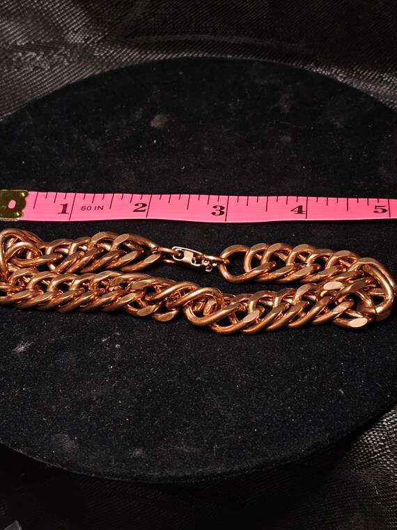 Solid Copper Link Bracelet, Chunky Chain, 5 Inches - image 3