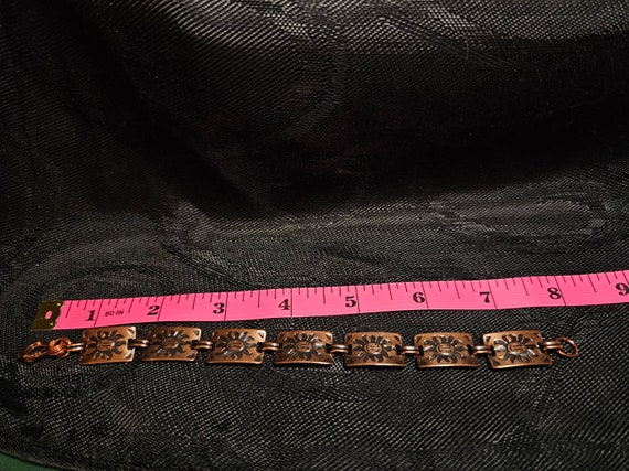 Solid Copper Sun Link Bracelet, Southwest Style - image 3