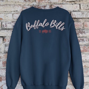 Buffalo Bills Retro Sweatshirt - Bills Fan Crewneck Sweatshirt, Vintage Style Buffalo Sweatshirt, Go Bills Sweatshirt
