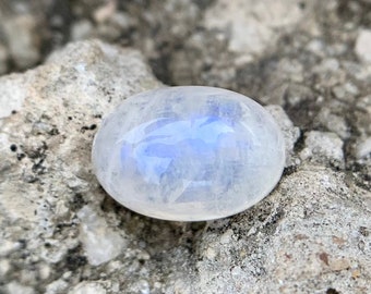 Blue Sparkle Moonstone | Lab Certified | Oval Cabochon | 5.65 carats | Loose Gemstone