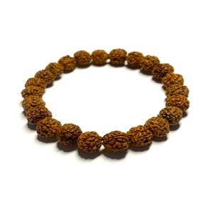 High-Demand 5 Face Nepali Rudraksha Natural Certified Himalayan Beads Bracelet for Unisex By The Leading Light image 4