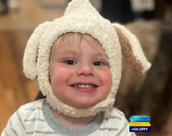 Baby Bunny Hat, Kids Bunny Ear Hat, Rabbit Ear Hat, Baby Ear Hat, Kid Bunny Hat, Toddler Bunny Hat, Support Ukraine Gift, Stand with Ukraine