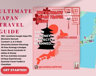 GUIDA DI VIAGGIO IN GIAPPONE 1 2 3 Pianificatore di itinerari settimanali Modello di budget Lista di controllo di viaggio digitale