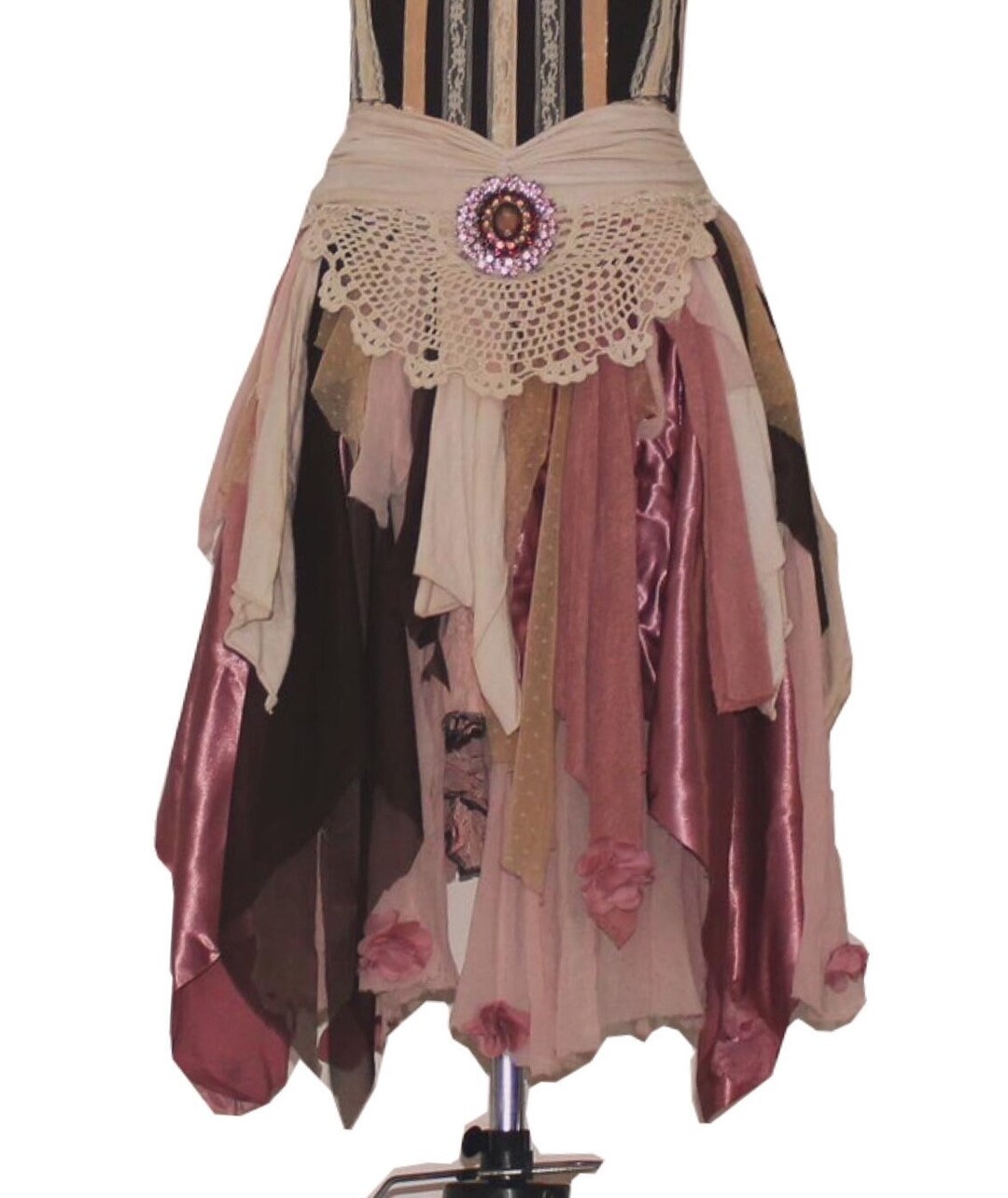 Pink Wrap Skirt With Tie Detail