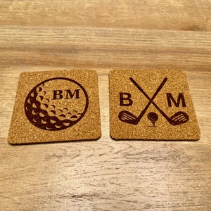 Golf Coasters, Golf gift, Personalized golf gift, Fathers Day gift, Groomsmen gift, Custom golf gift, Golf gifts for dad, Christmas gifts