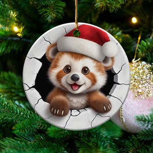 Christmas Boyfriend's Mom Beautiful Mom Personalized Ornament - Family  Panda - Unique gifting for family bonding