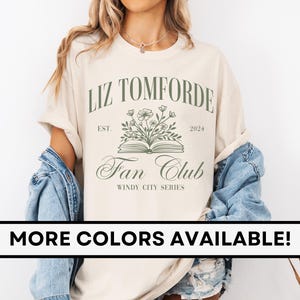 Camiseta de la serie Windy City del club de fans de Liz Tomforde / Mile High, The Right Move, Caught Up, Play Along / Regalo para los amantes de los libros de Liz Tomforde