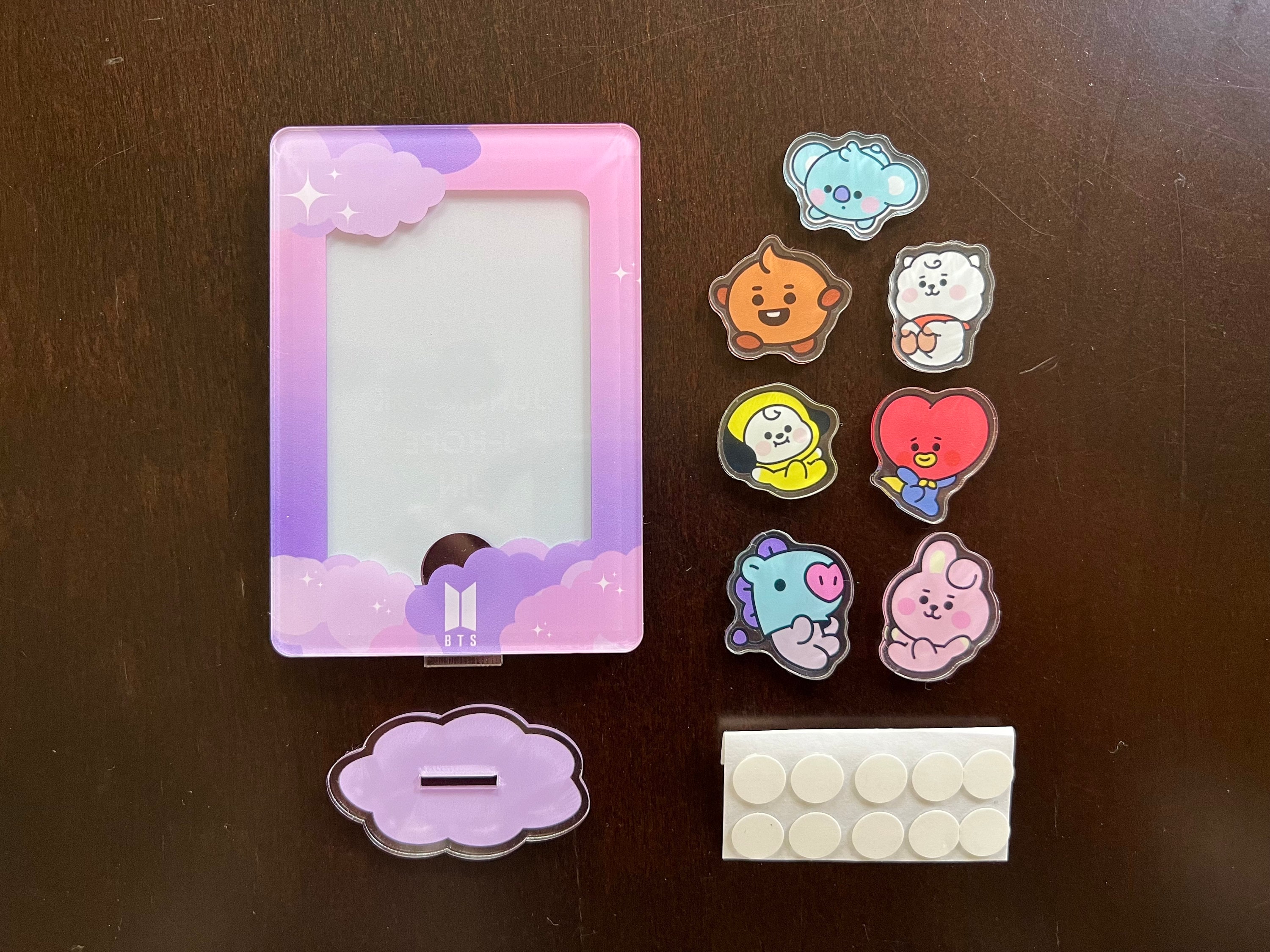 BTS Customizable Acrylic Photocard Holder/stand - Cute Kpop