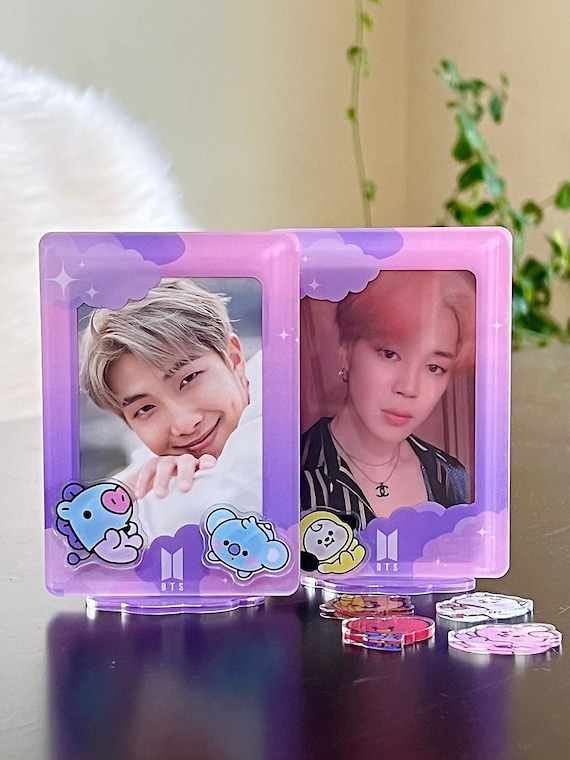 BTS Customizable Acrylic Photocard Holder/stand - Cute Kpop