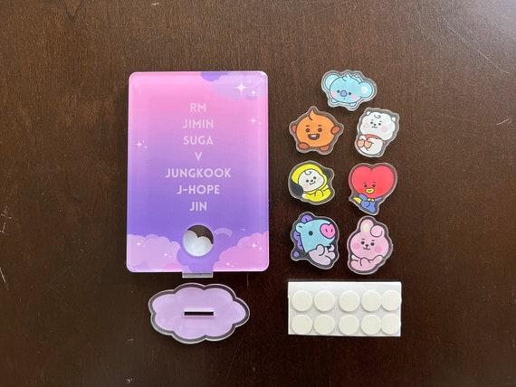 BTS Customizable Acrylic Photocard Holder/stand - Cute Kpop