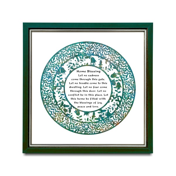 Personalized Home Blessing Art Print Gift, Papercut Art, Home Blessing Gift, Home Blessing Wall Art, New Home Art Gift Judaica Art