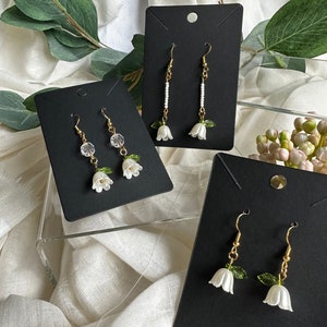 Hanging flower earrings