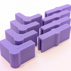 Pet Playpen Shape Keeper - Lavender / Light Purple - 8 Brackets (4 Corner + 4 Straight) Stabilizer for Wire Metal Dog Puppy Bunny Rabbit Pen