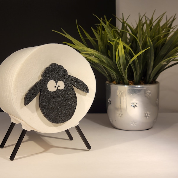 Cute Sheep Spare Toilet Paper Roll Holder - 3D Printed Home Office Bathroom Decor Housewarming Gift