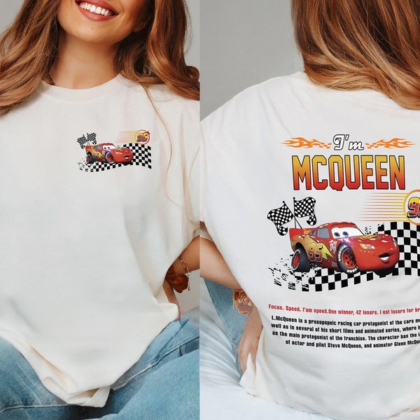 Cars Mcqueen Shirt, Lightning Mcqueen and Sally Couple T-shirt, Im Lightning Sally Cars Shirt, Cars Disneyland Shirt