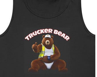 Tank Top Trucker Bear Gay Pride for Truckers and Truck Drivers Gift